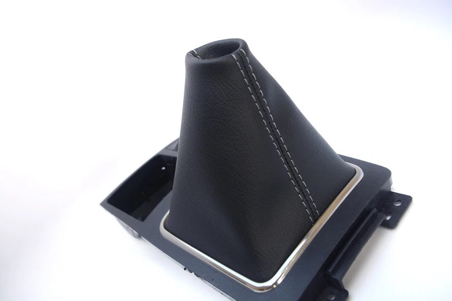 Shift Boot for Mitsubishi Lancer (2008–2016) - PVC Leather, Gray Stitch