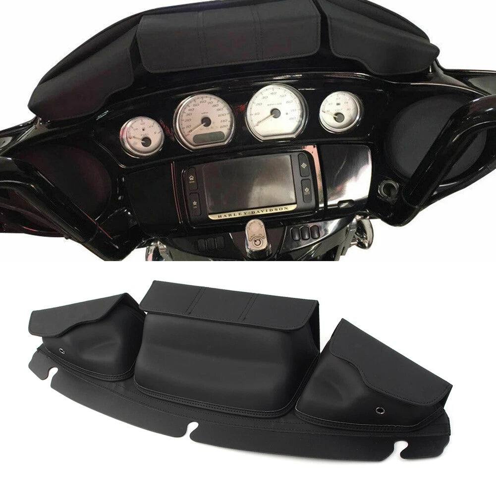 3 Pocket Windshield Bag for Harley Touring Street Glide FLHX FLHTK FLHXS (2014–Present)