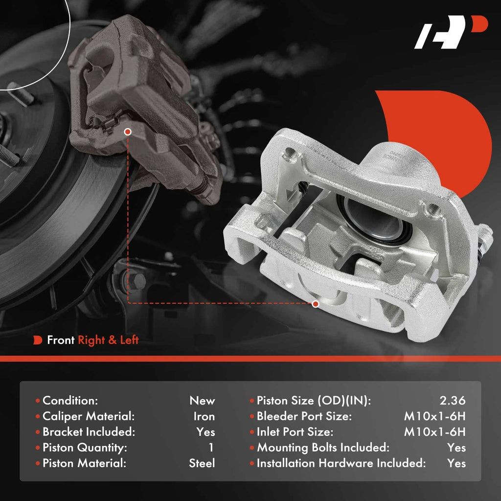 2x Brake Caliper with Bracket Front for Kia Sportage Hyundai Tucson (2017–2022)