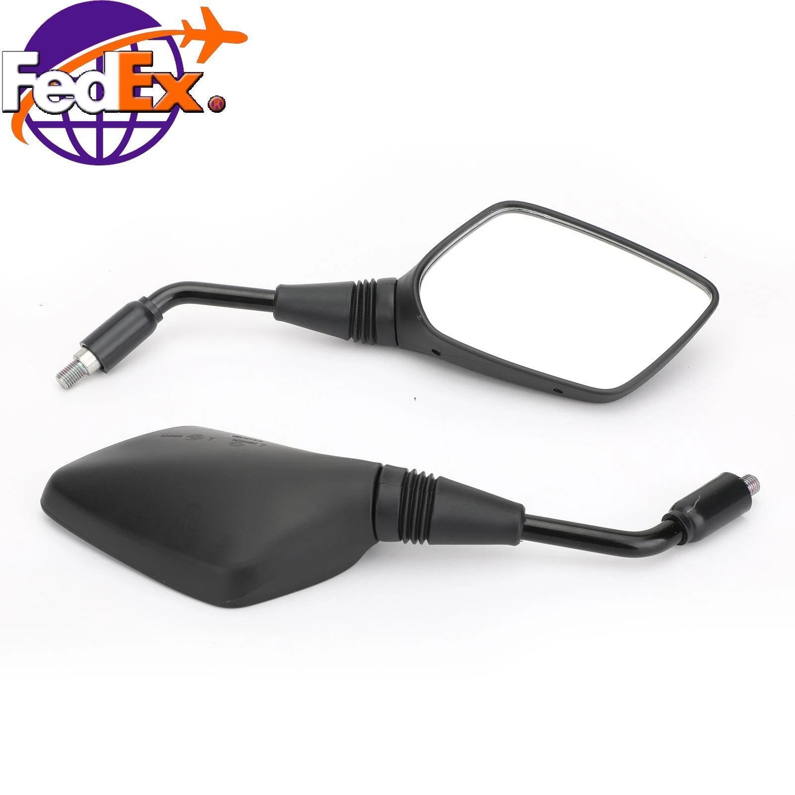 Set of 2 Black Rearview Side Mirrors for Suzuki GW250 Inazuma (2014–2017) DL250 V-Strom (2006–2018)