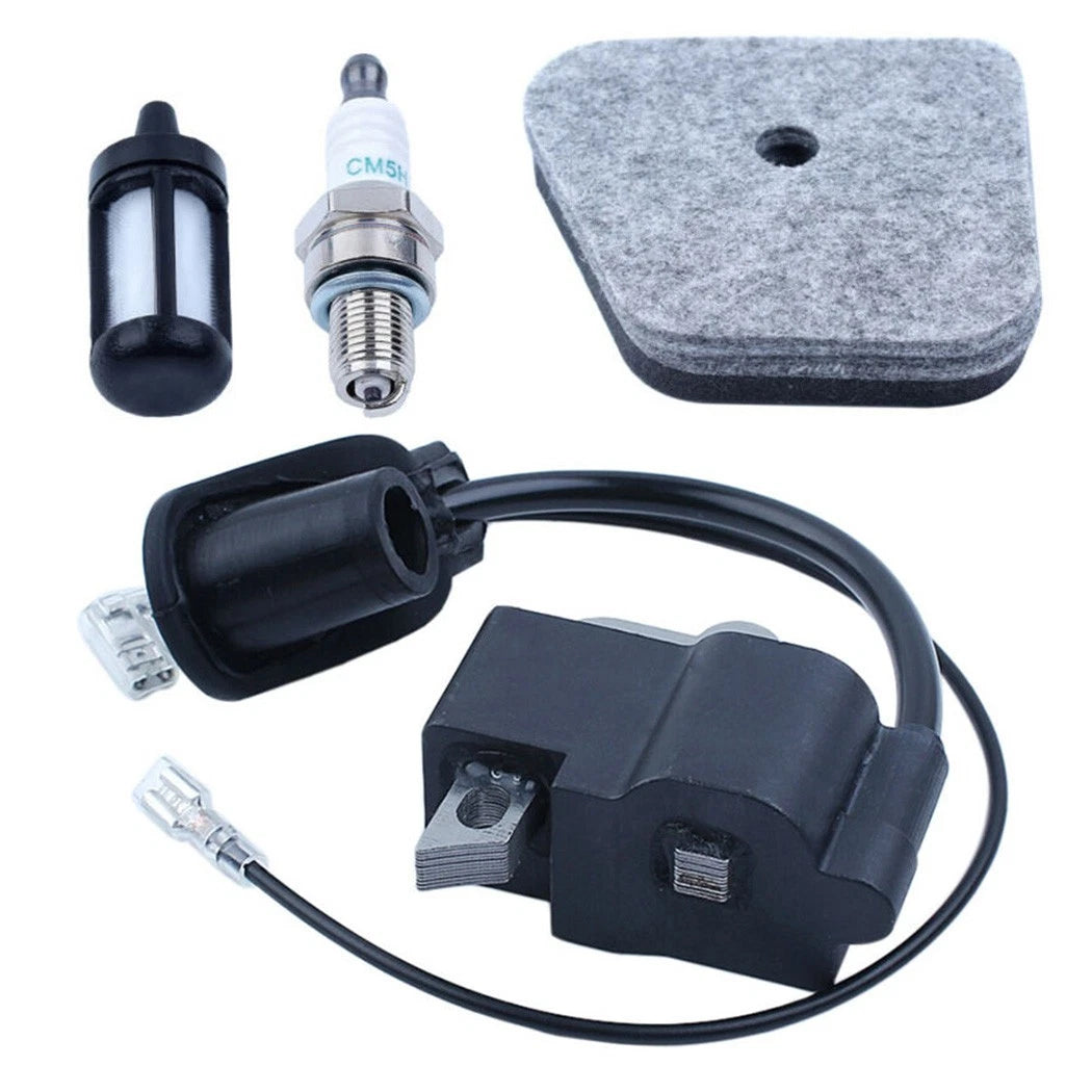 Ignition Coil, Fuel Filter, Air Filter Kit for MC 4180 B (FC90, FS130R, KM110R)