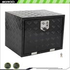 Storage Tool Box for Truck (24"X18"X18") with 2x Chains, Black