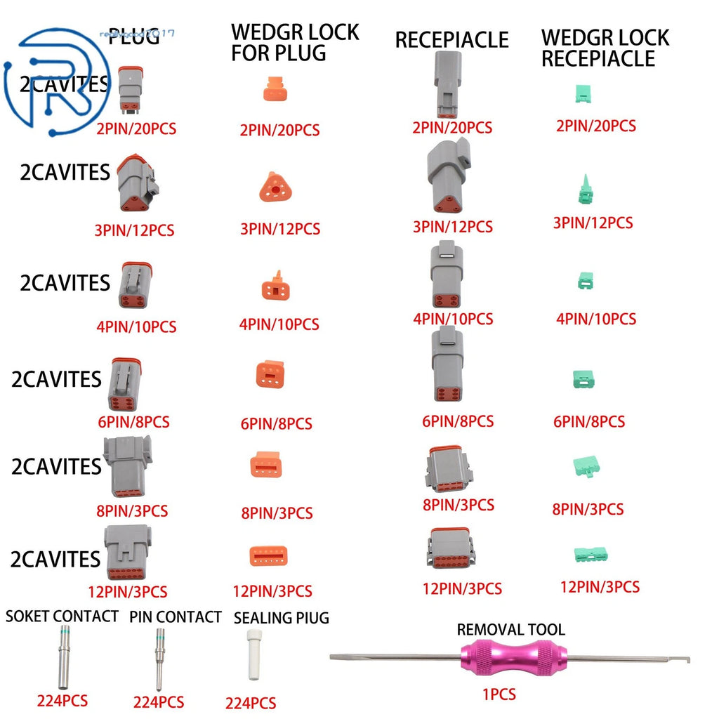 Connector Kit for 706 (2-12 Pin, Size 16, 14-20AWG)