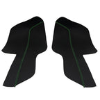 Door Panel Insert PVC Carbon Cover for Ford Mustang (2015–2020) Green Stitch