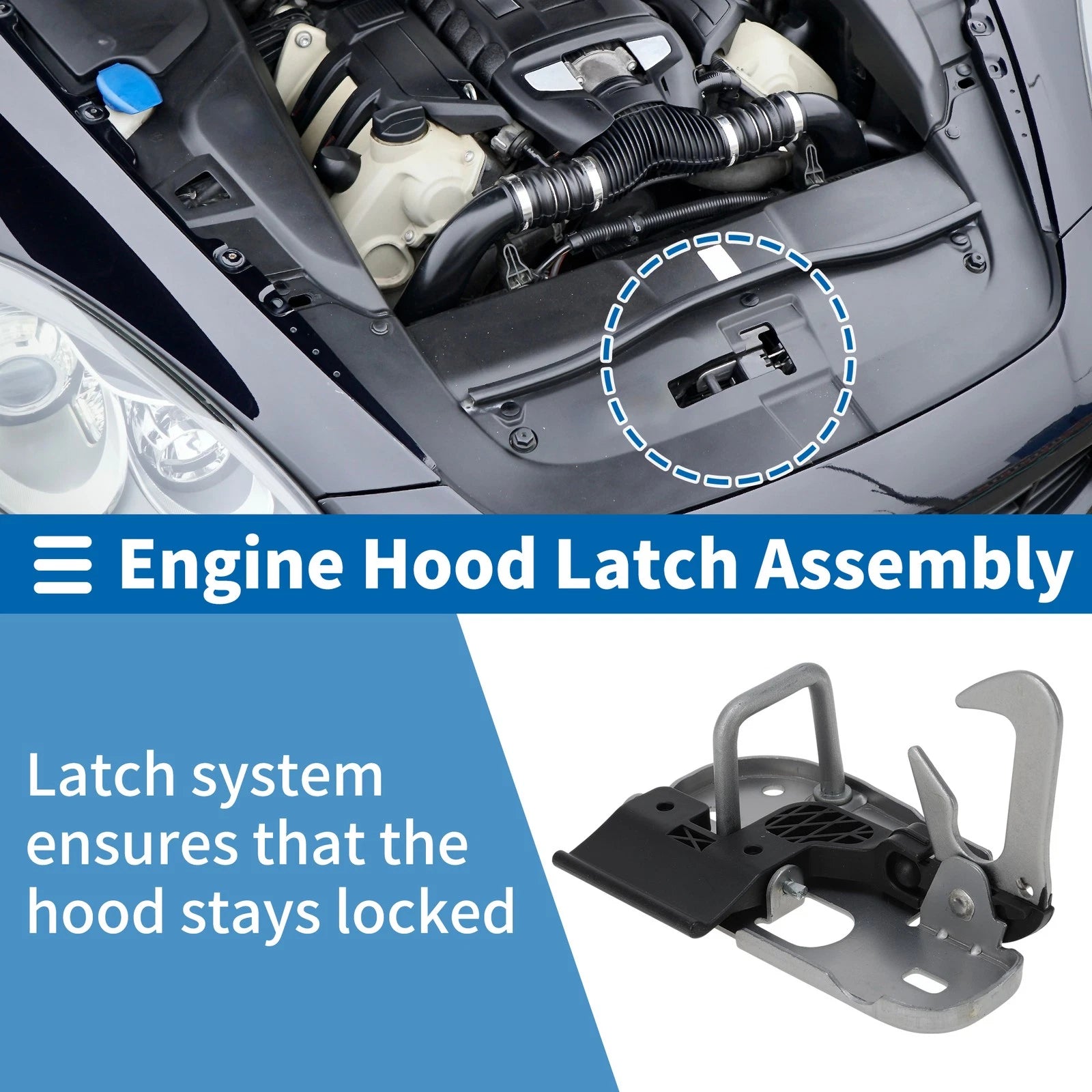 Hood Latch Assembly for Volkswagen Caddy (2004–2015) No. 1T0823480A