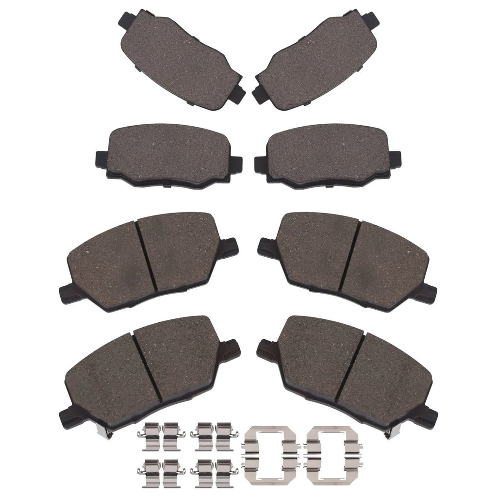 Set of 8 Ceramic Brake Pads for Jeep Renegade Fiat 500X (2016–2021)