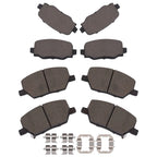 Set of 8 Ceramic Brake Pads for Jeep Renegade Fiat 500X (2016–2021)