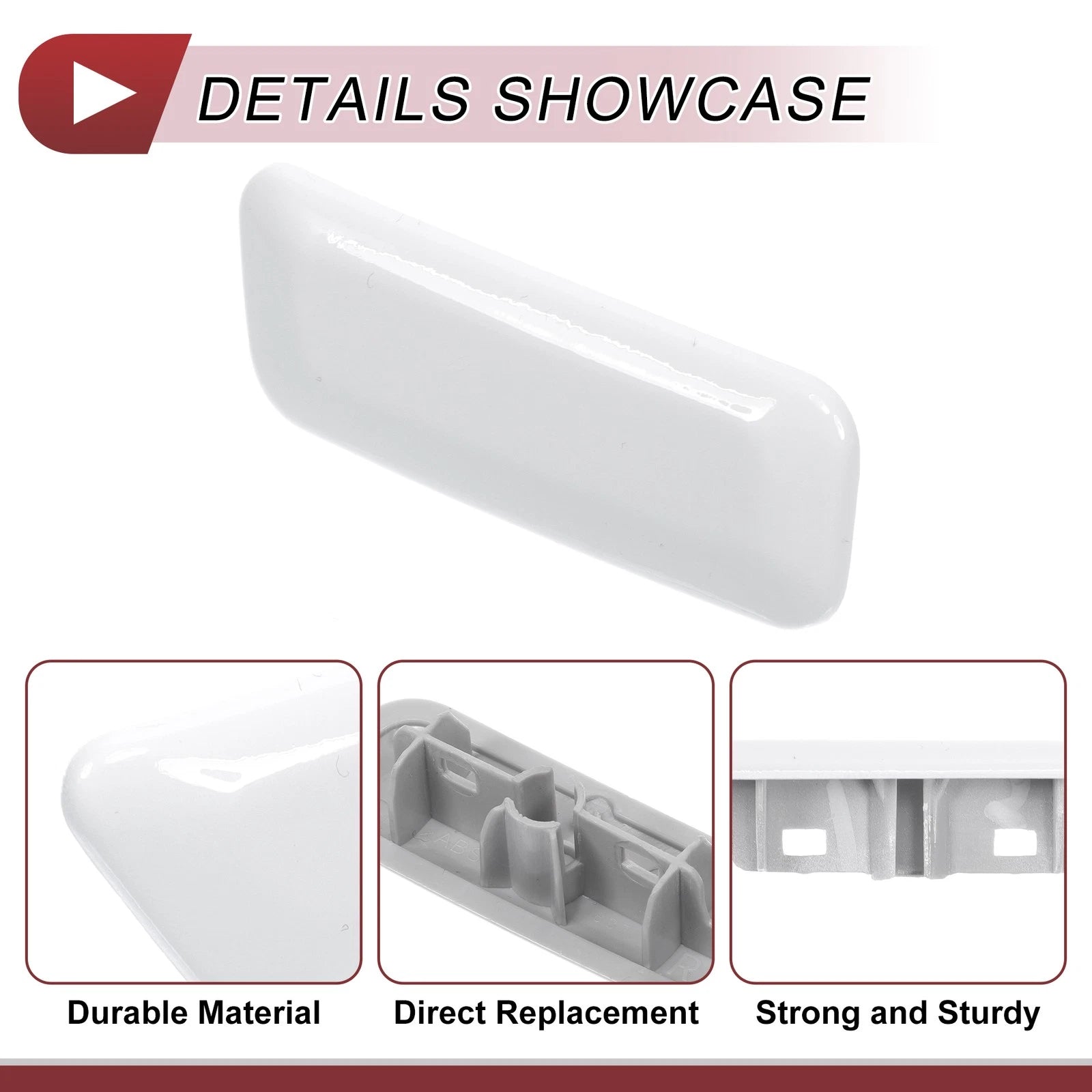 Front Right Washer Nozzle Cover Cap for Lexus GX460 (2010–2013) White