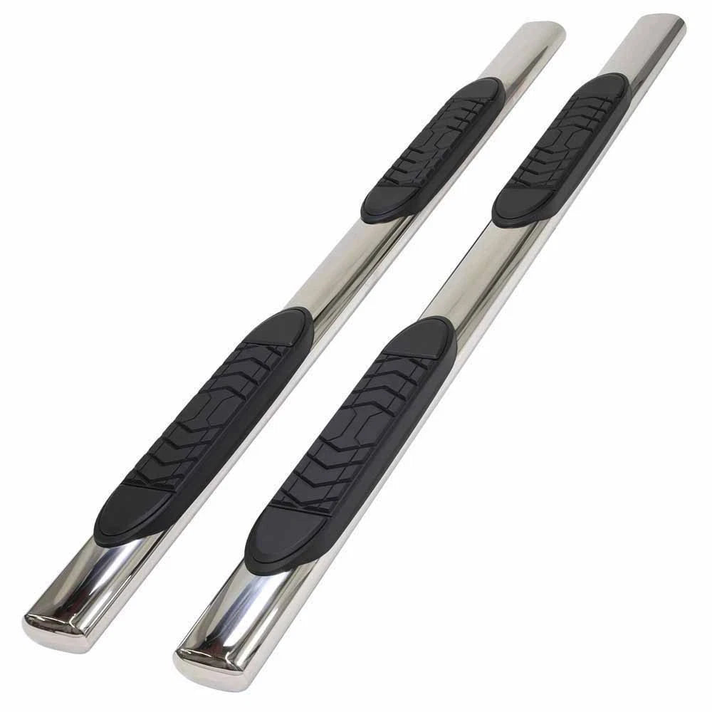 6in Oval Straight w/2 Pads Step Nerf Bar for 2007-2019 Silverado/Sierra Crew Cab