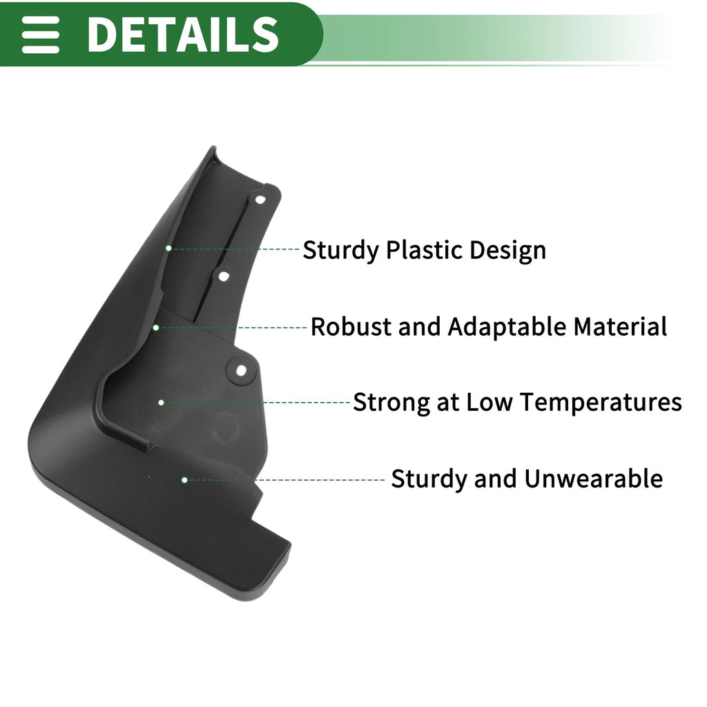 Set of 4 Mud Flaps Splash Guards for Mitsubishi ASX (2010–2023)