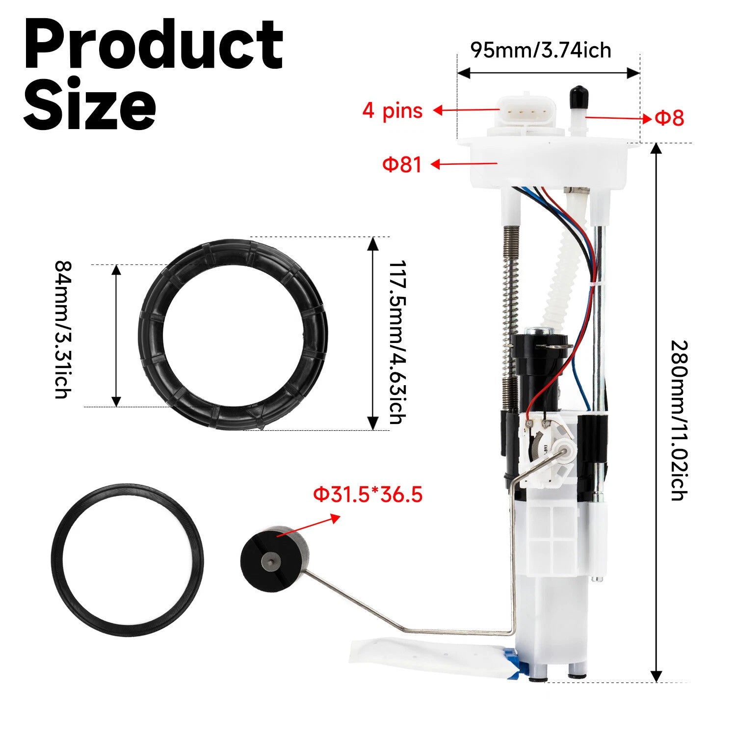 Fuel Pump for Polaris Ranger 570 / Ranger Crew 570 (2015–2016)