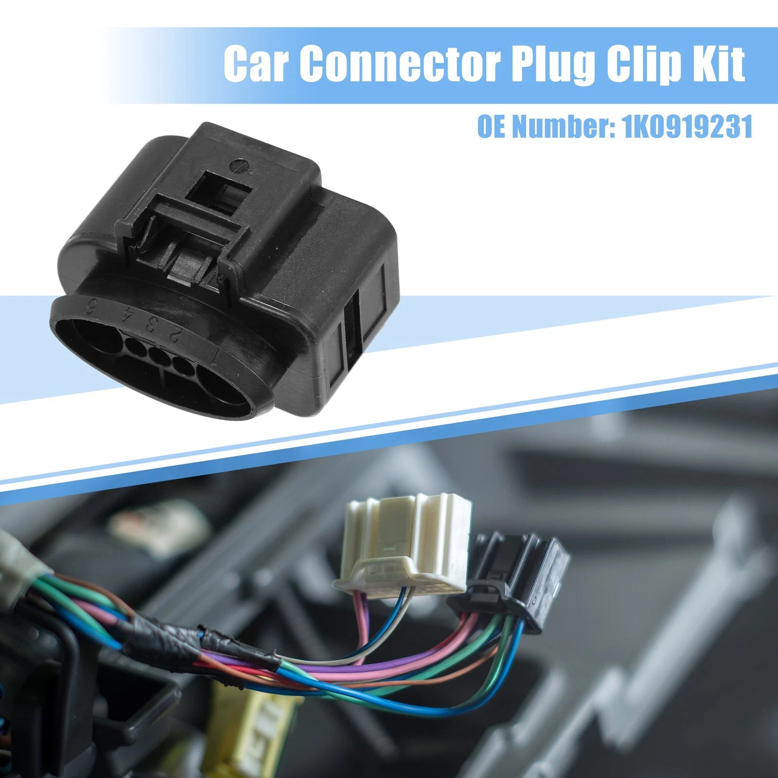 Set of 5 Pin Fuel Pump Control Connector for VW Audi Seat (No.1K0919231)