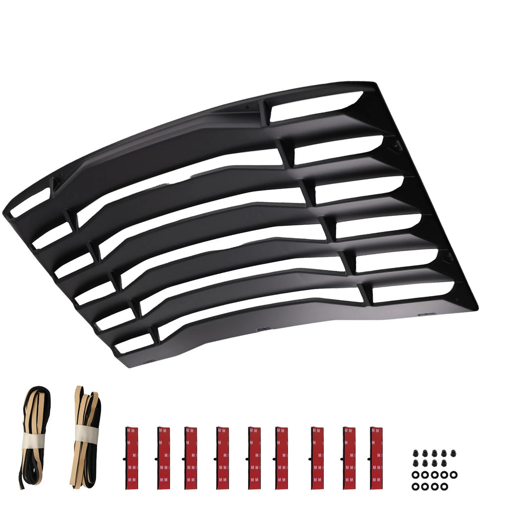 Rear Window Louver Cover for Chevrolet Camaro (2016–2024) Matte Black Plastic