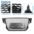 Front Hood Bumper Grille for Audi A5 (2009–2012) RS Style Black