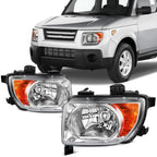 Set of 2 Chrome Housing Headlights Assembly for Honda Element (2003–2008)