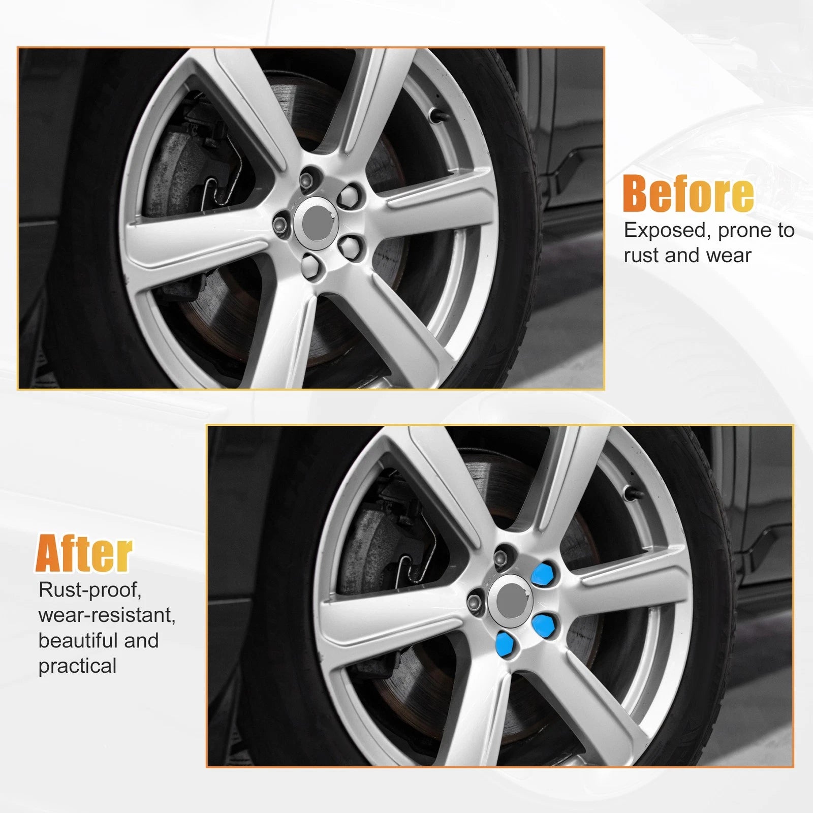 20 Pcs 22mm Wheel Lug Nut Cover for Land Rover Range Rover Sport (2006–2013) Blue