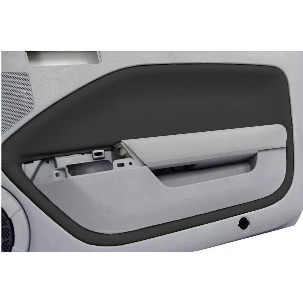 Door Panel Insert Cards for Ford Mustang (2005–2009) Black Leather Synthetic