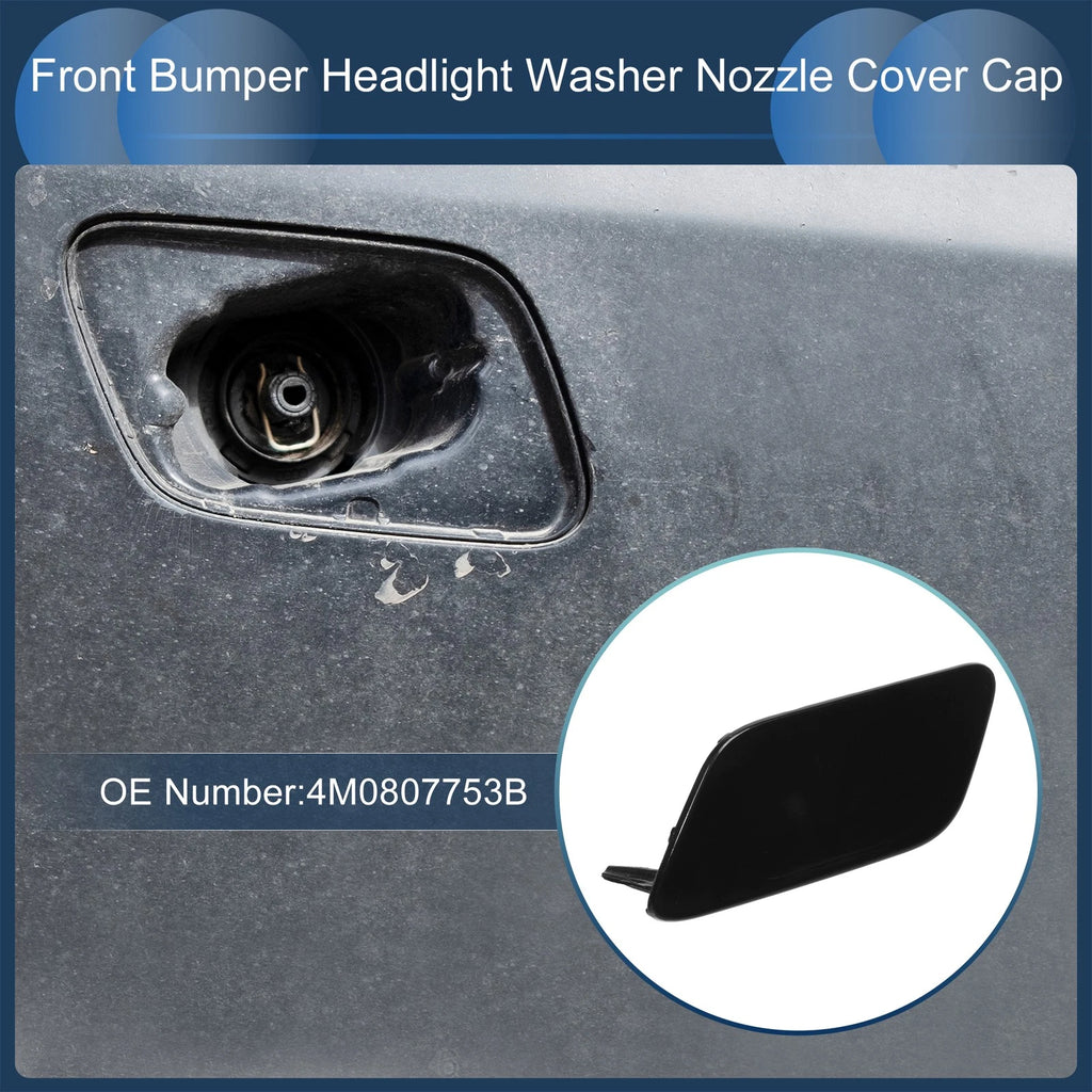 Front Left Washer Nozzle Cover Cap for Audi Q7 (2017–2019) 1 Pcs Black