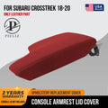 Leather Console Lid Armrest Cover for Subaru Crosstrek (2018–2020) Red