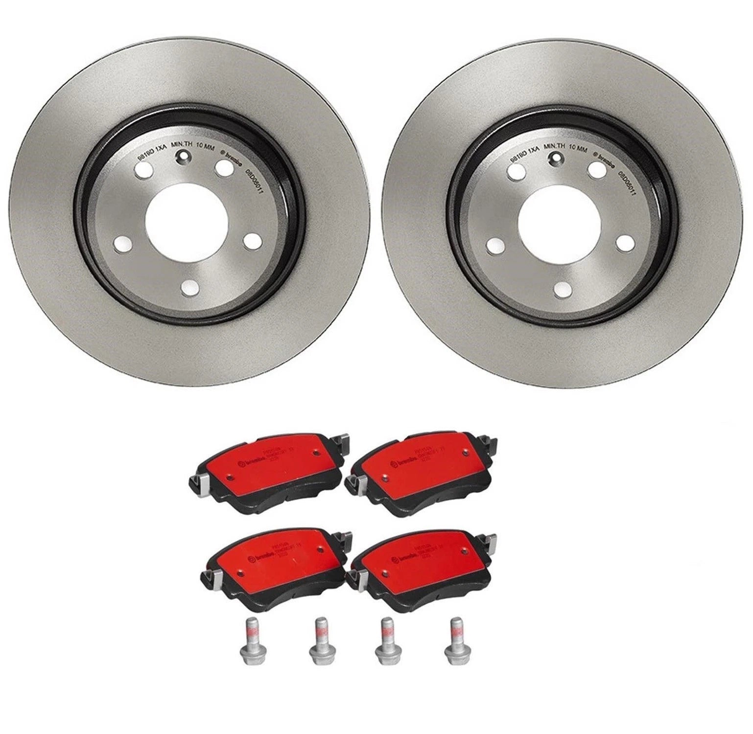 Brembo Rear Brake Kit for Audi A4 (2018–2019) - Solid 300mm Disc Rotors, Ceramic Pads
