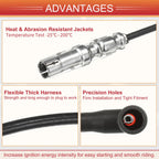 Set of 4 Spark Plug Wire Ignition Coil Cables No. 06A905430AK for Volkswagen Beetle 