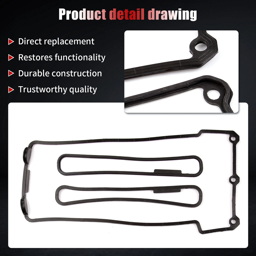 Set of 2 Valve Cover Gaskets for BMW 540i 740iL 840Ci 530i (1993–1998)