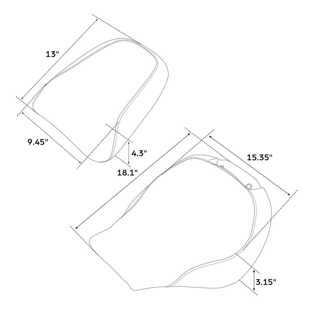 Rider Driver & Passenger Seats for Harley Fat Boy (2018–2025)