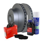 Rear Brake Kit 330mm Disc Rotors & TRW Pro Ceramic Pads for Cadillac Chevy GMC