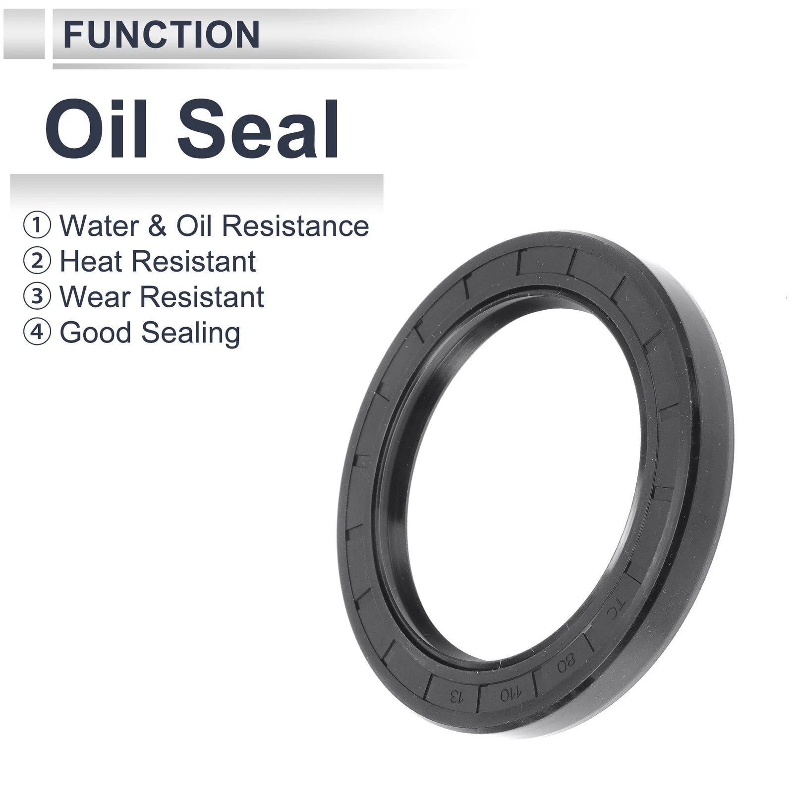 Set of 5 Oil Seal Rotary Shaft Seal for Various Models (80x110x13mm)