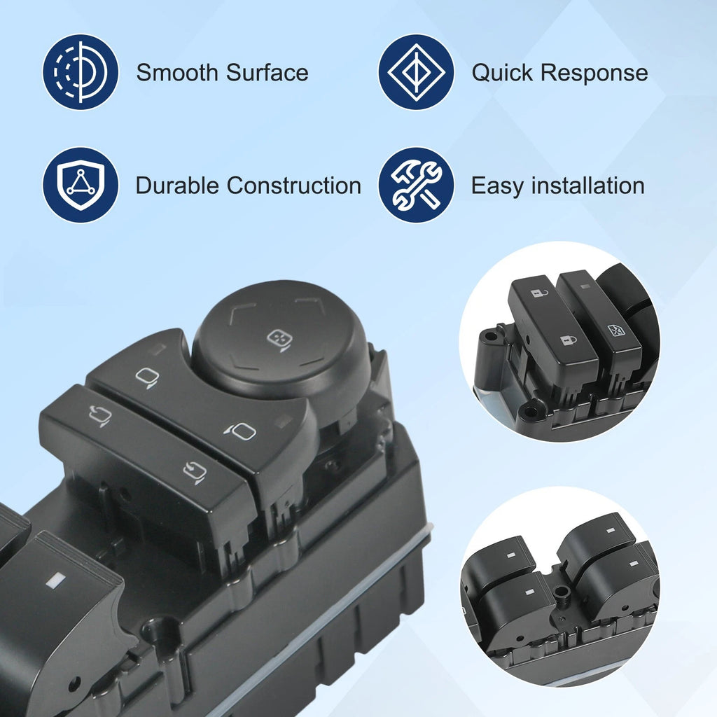 Door Window Switch Panel for Chevrolet GMC Cadillac (2007-2014) Left Driver