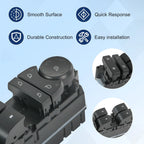 Door Window Switch Panel for Chevrolet GMC Cadillac (2007-2014) Left Driver