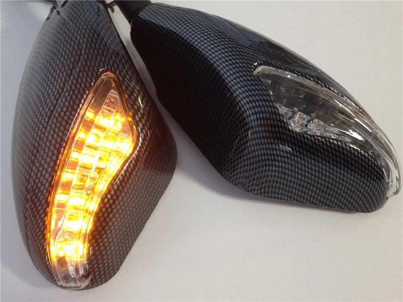Yellow LED Mirror Lights for Suzuki GSXR 600 750 1000 Hayabusa SV650S TL1000R