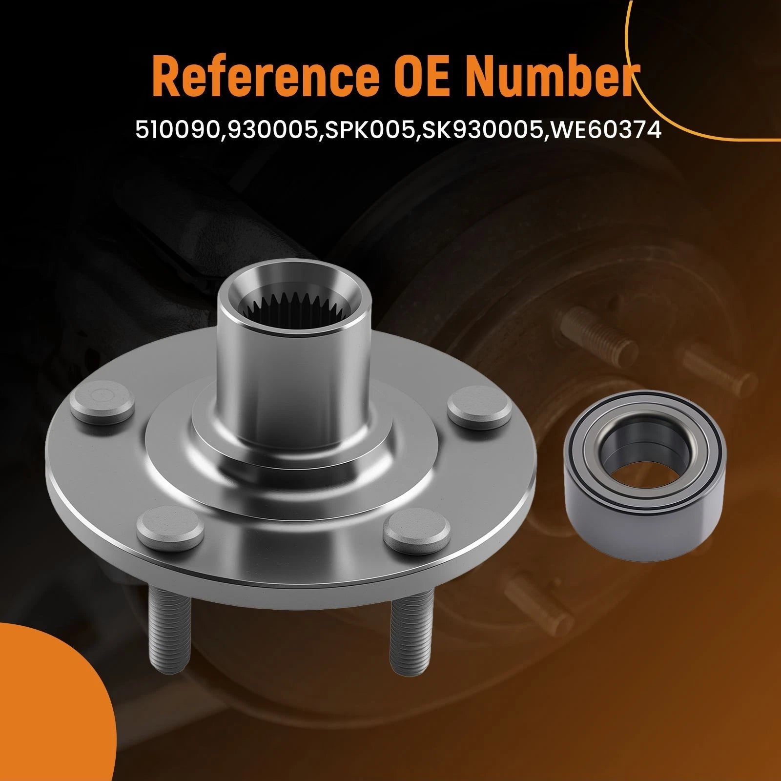 5 Bolt Wheel Bearing Hub for Mitsubishi Lancer/Outlander (2002–2020) 510090 930-005