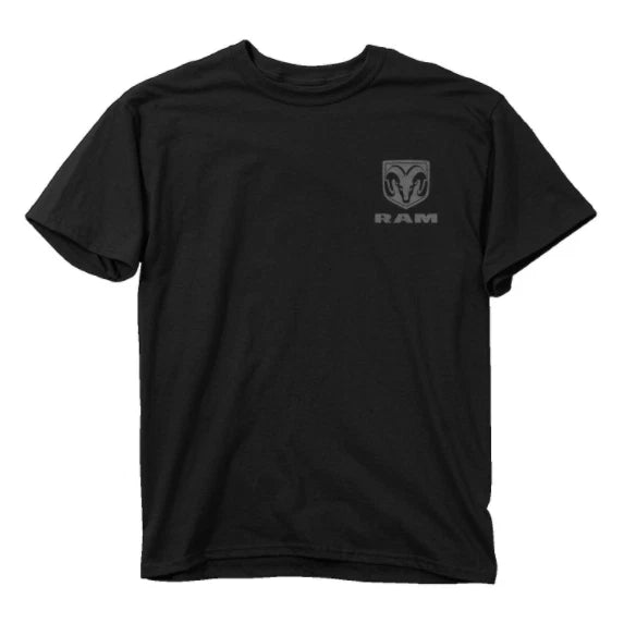 Licensed Dodge Ram Trucks Logo Camouflage Black T-Shirt for Men (Unisex)