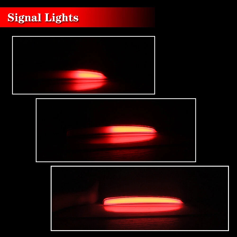 LED Rear Bumper Reflector Brake Signal Lights for Honda Civic Hatchback (2017–2021)