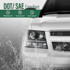 Clear Black LED DRL Headlights for Chevy Avalanche Tahoe Suburban (2007–2014)