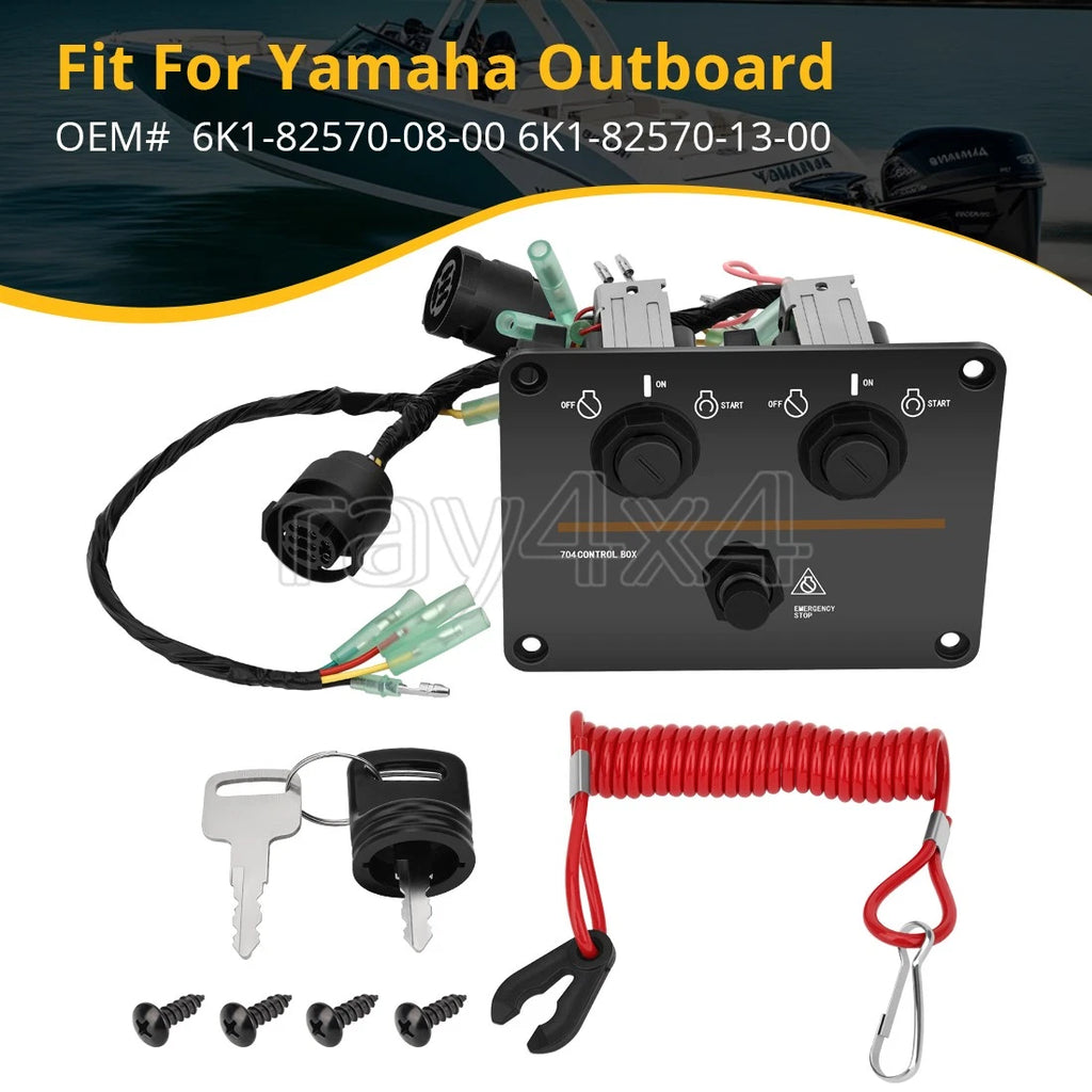 Dual Key Switch for Yamaha Outboards (6K1-82570-13-00, 6K1-82570-08-00)