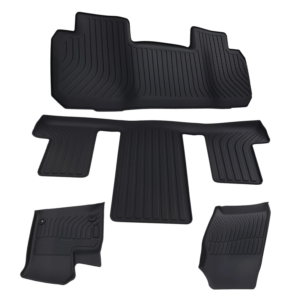Black TPE Floor Mat Set for Chevrolet Traverse (2018–2025)