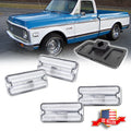 Set of 4 Clear Lens Side Marker Lights for Chevy GMC Truck (1968–1972)