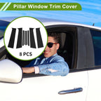 8 Pcs Pillar Window Trim for Chevy Trax (2015–2020) Black