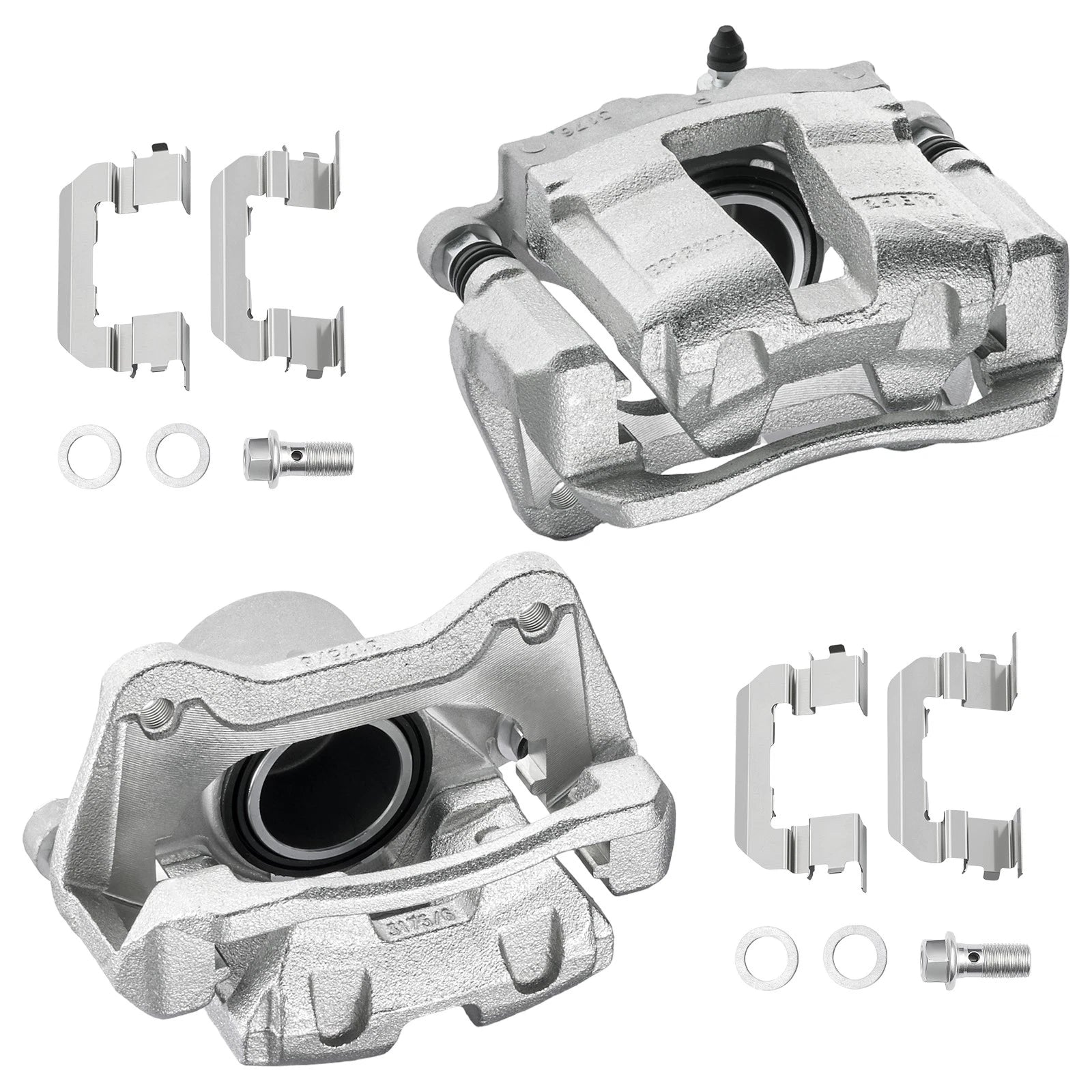 Pair Front Brake Calipers w/ Brackets for Hyundai Sonata, Kia Optima (2011–2015)
