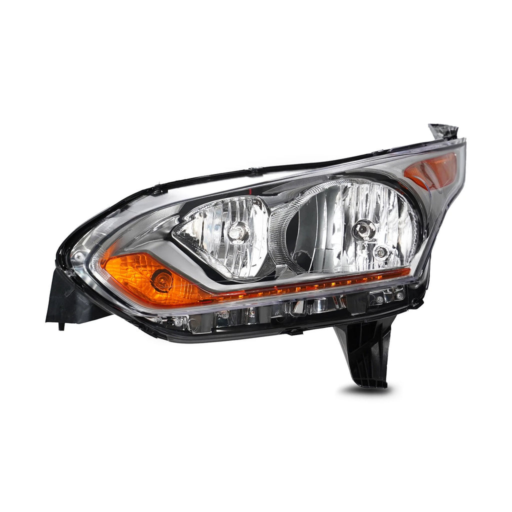 Halogen Headlight Chrome Left Driver for Ford Transit Connect (2014–2018)