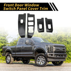 Set of 2 Carbon Fiber Pattern Front Door Window Switch Panels for Ford Maverick (2022–2024)