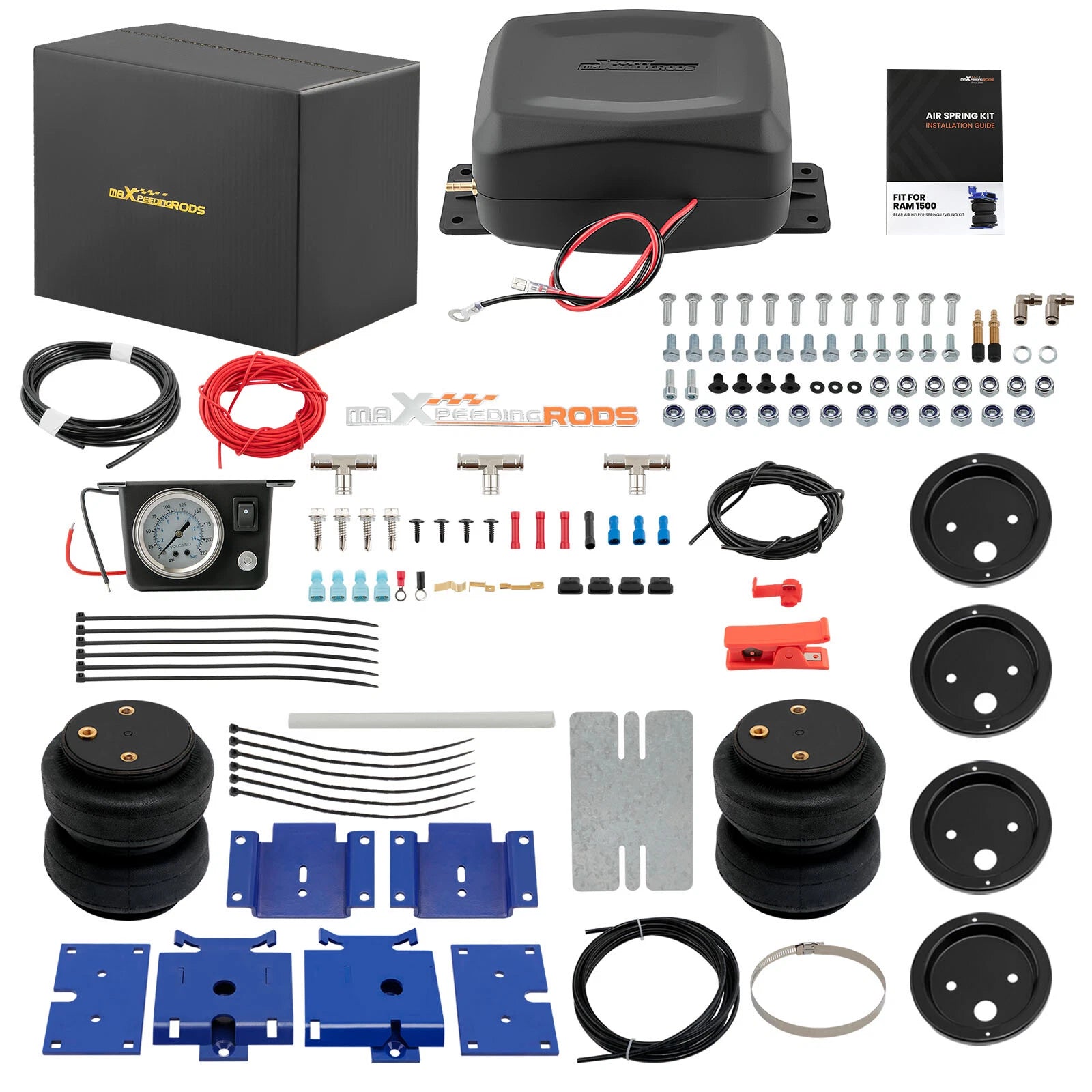 Air Spring Kit with Wireless Compressor for Dodge Ram 1500 (2011–2018)