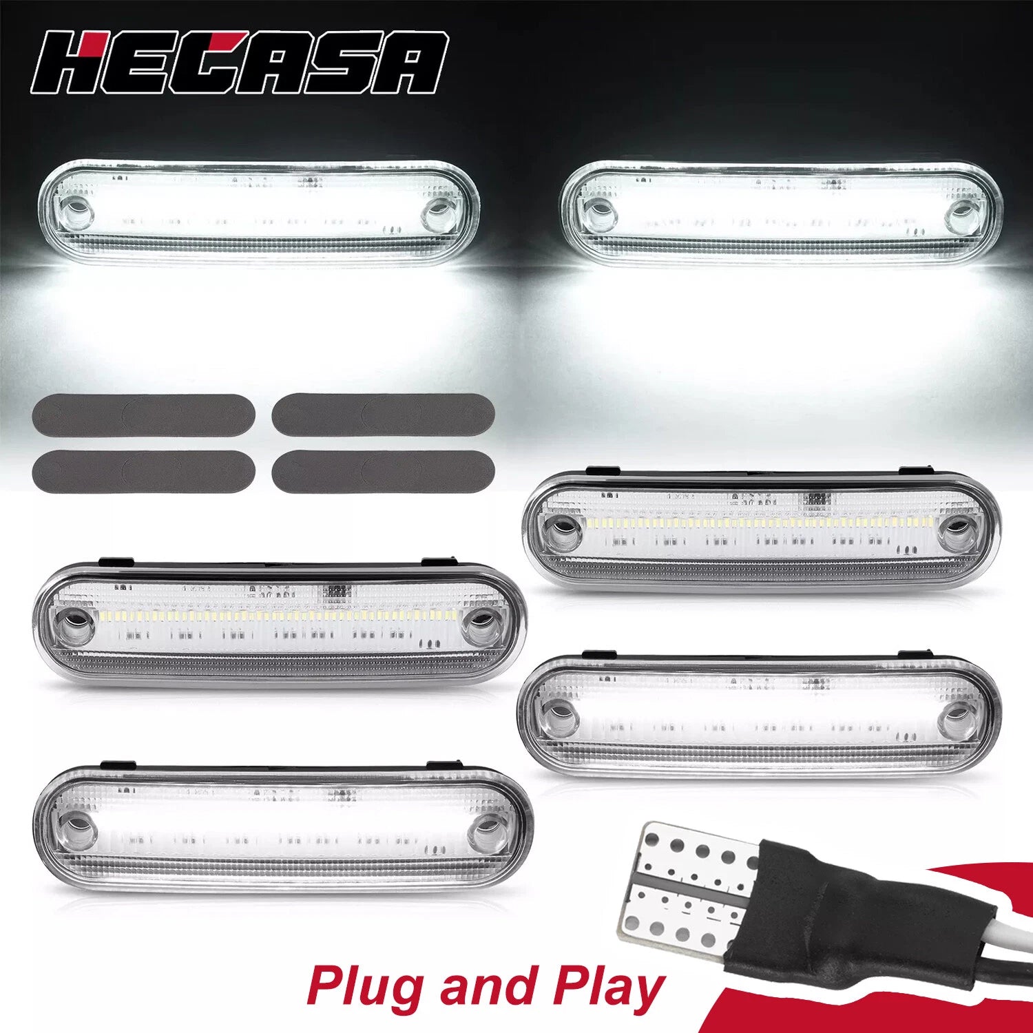 Set of 4 LED Side Marker Lights for Mazda Miata MX-5 (1990–2005)