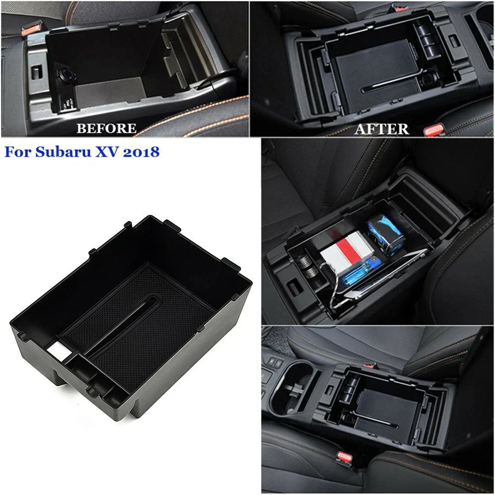 ABS Inner Armrest Console Central Storage Box Cover Trim for FIT XV (2018���2018)