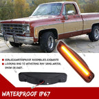 2X Smoked Amber LED Side Marker Lights for GMC Jimmy (1973–1980)