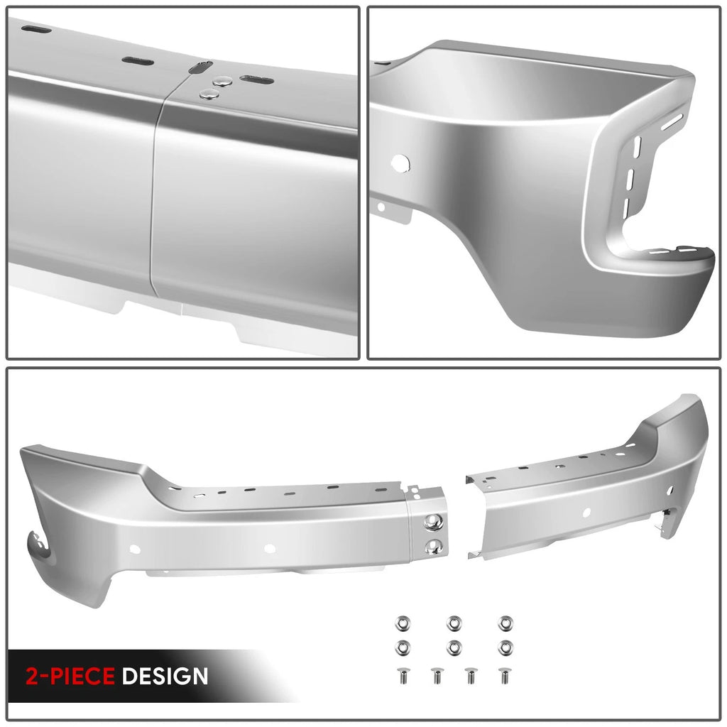 Chrome Front Bumper Face Bar w/ Sensor Holes for Chevy Silverado 1500 (2019–2022)
