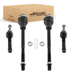 Set of 2 Front Inner Outer Tie Rods for GMC Sierra 1500 Yukon XL 2500 (1999–2006)