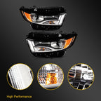 Headlights with Bulbs for Ford Edge (2015–2018) Projector Pair